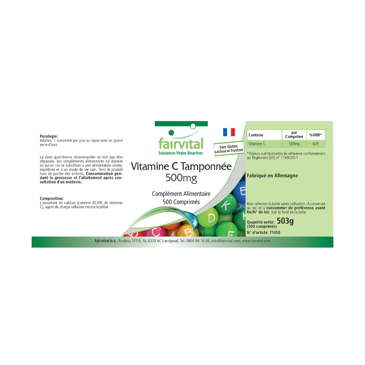 Buffered vitamin C 500mg - 500 tablets Buffered vitamin C 500mg - 500 tablets