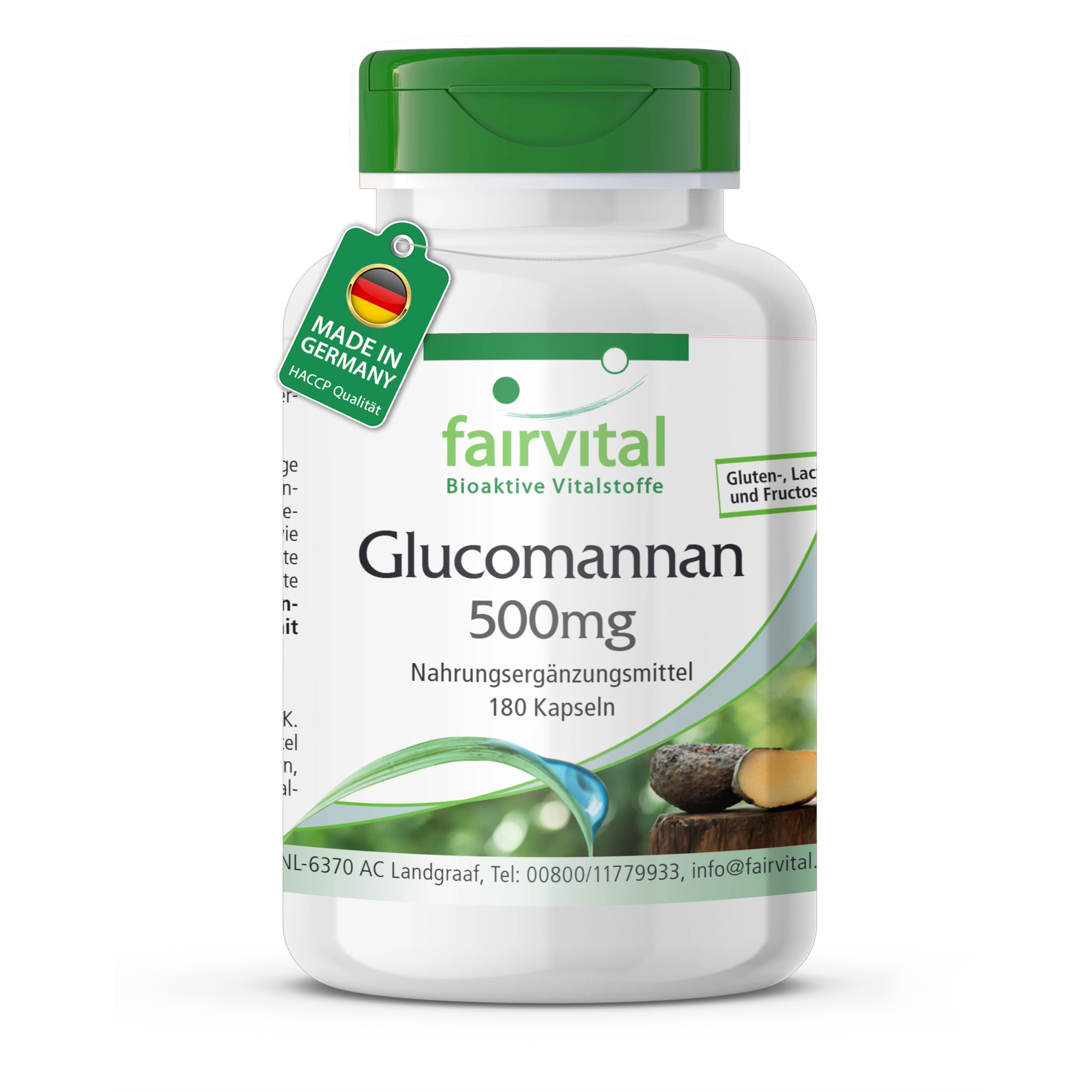 Glucomanano 500mg - 180 Cápsulas