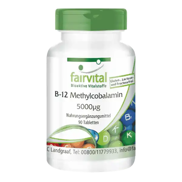 B12 Methylcobalamin 5000µg – 90 tablets