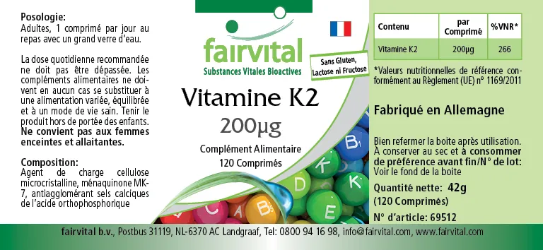 Vitamina K2 200ug – 120 compresse Vitamina K2 200ug – 120 compresse