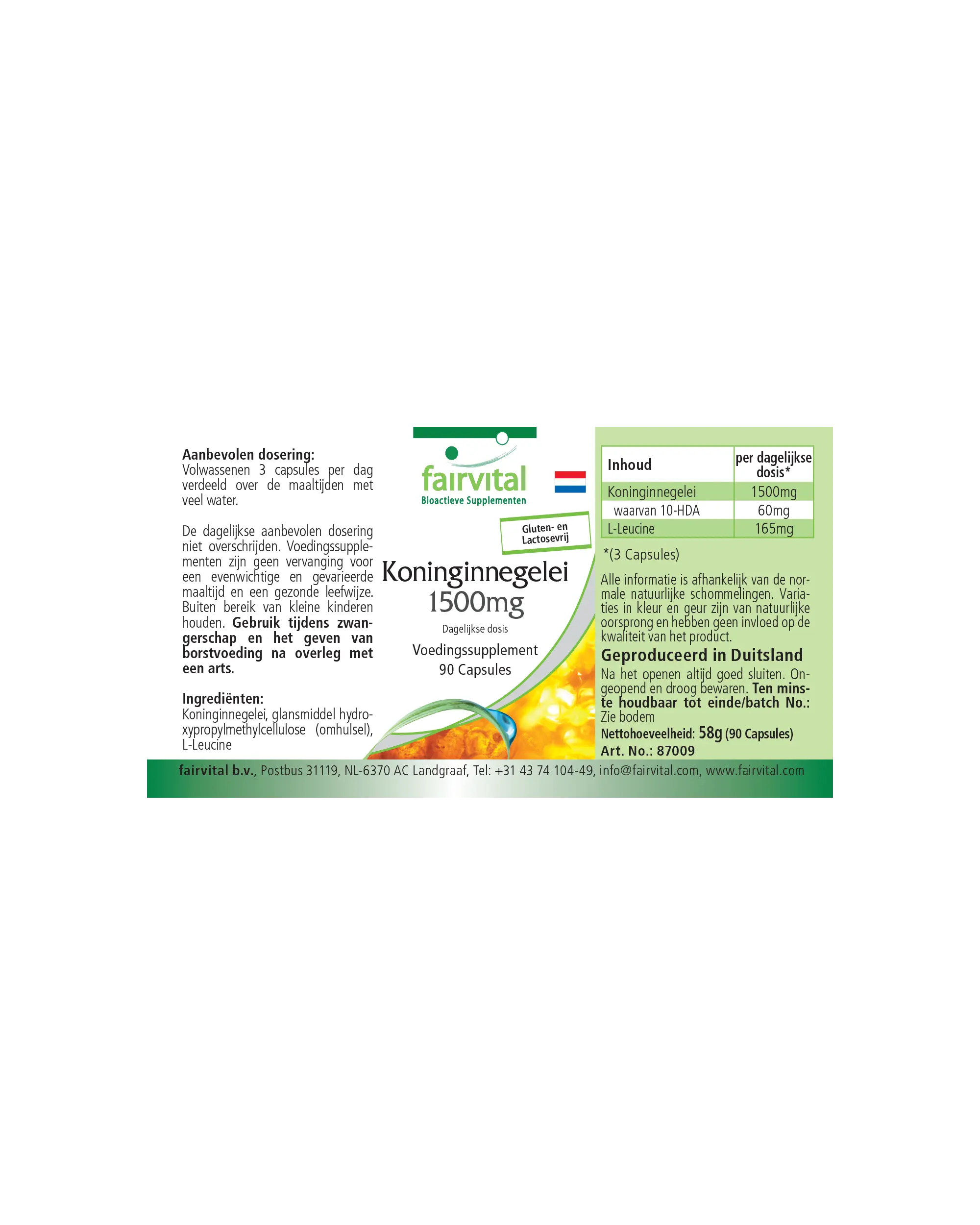 Royal Jelly Extract 1500mg - 90 Capsules