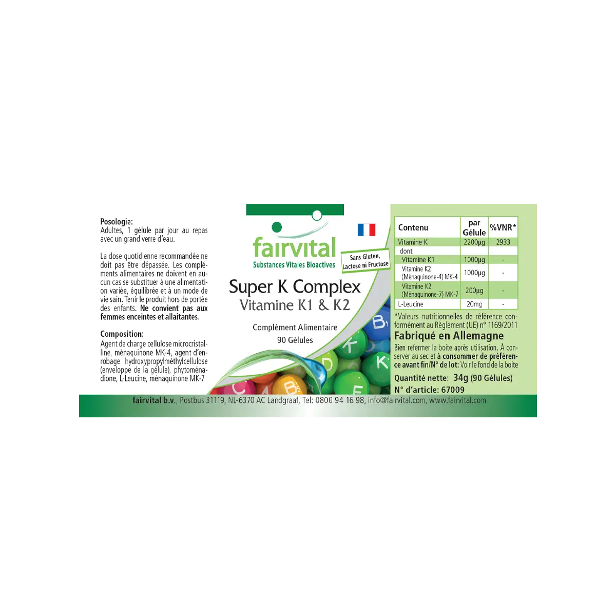 Complejo Super K - Vitamina K1 y K2 - 90 Cápsulas Complejo Super K - Vitamina K1 y K2 - 90 Cápsulas