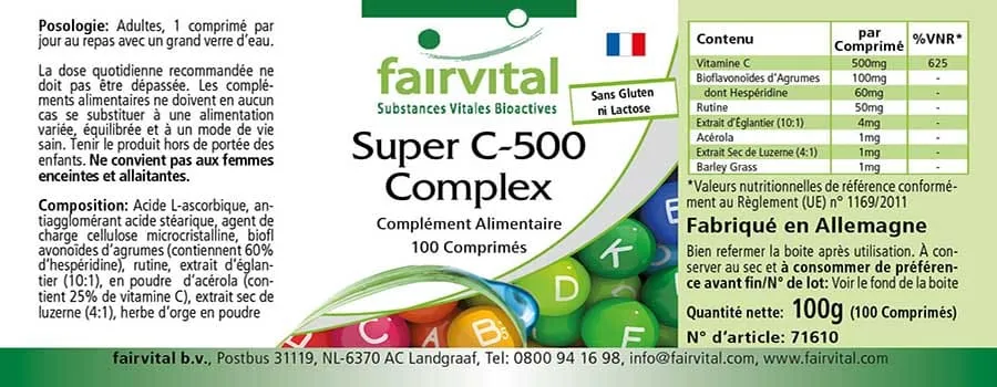 Complesso Super C-500 - 100 compresse Complesso Super C-500 - 100 compresse