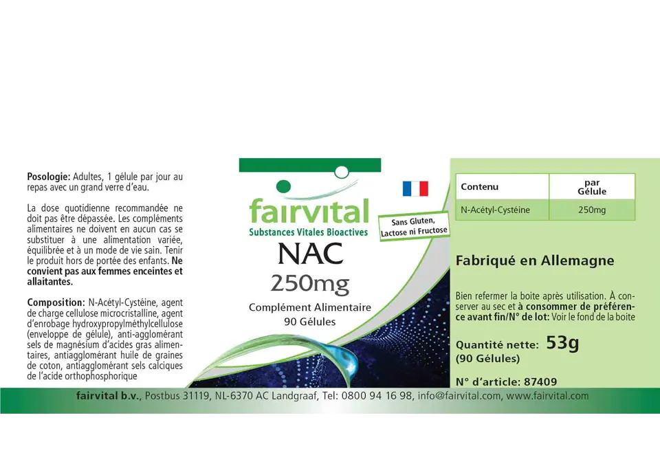 NAC 250mg - 90 Capsules NAC 250mg - 90 Capsules