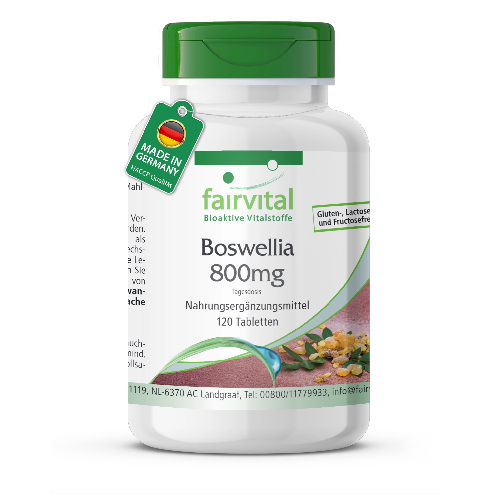 Boswellia 800mg Tagesdosis - Boswellia Serrata - Indischer Weihrauch - 120 Tabletten - Hochdosiert und Vegan | Fairvital