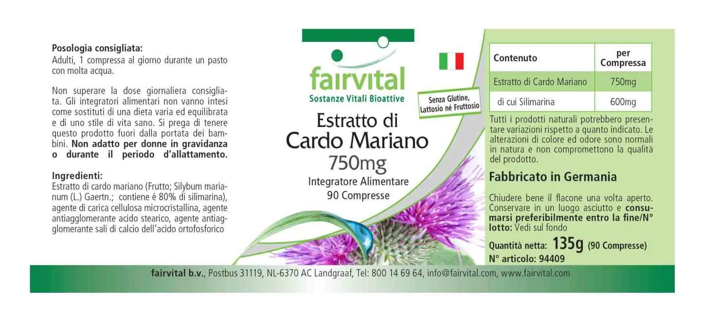 Mariendistel Extrakt 750mg-90 Tabletten-80% Silymarin-Hochdosiert & Vegan | Fairvital Mariendistel Extrakt 750mg-90 Tabletten-80% Silymarin-Hochdosiert & Vegan | Fairvital