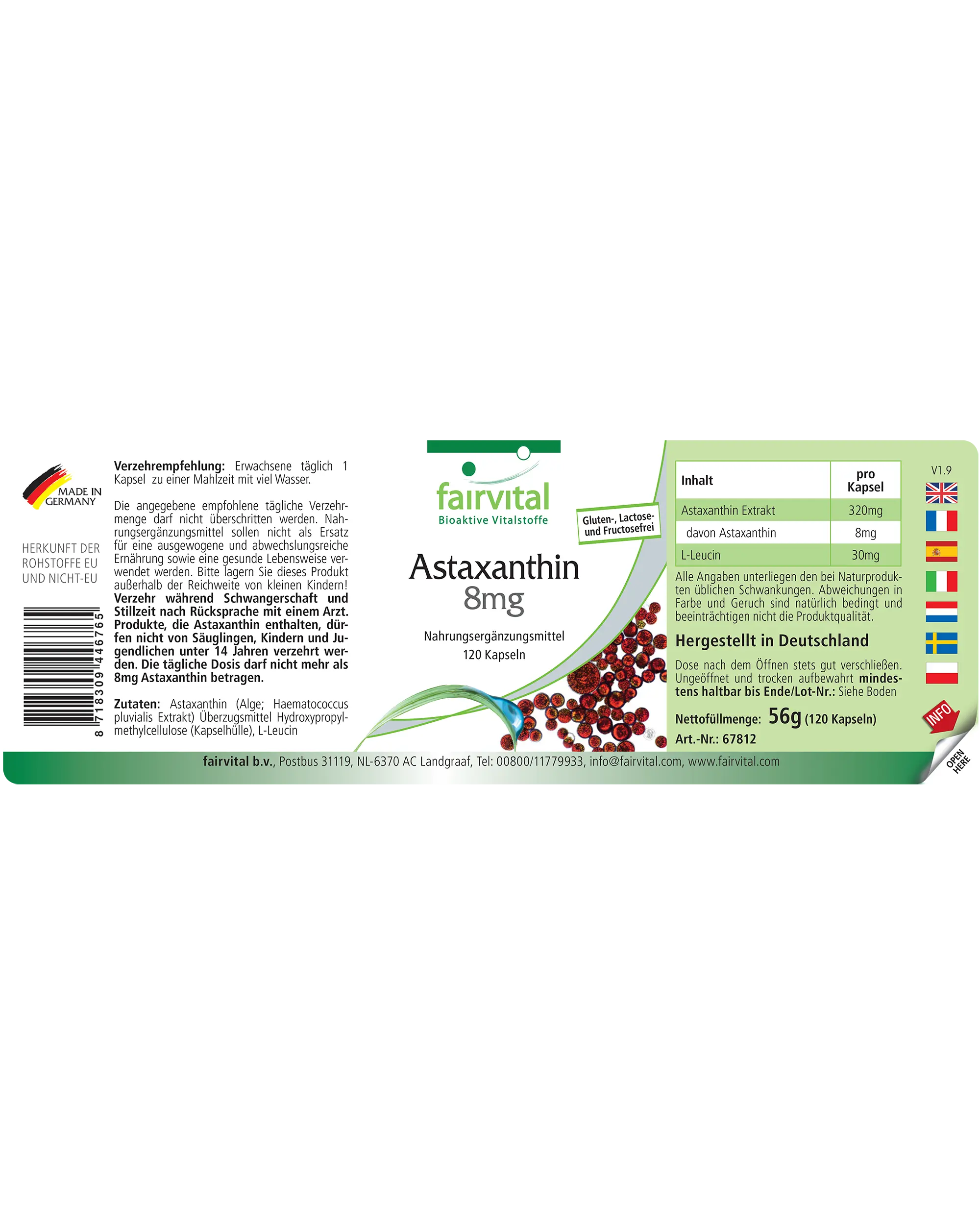 Astaxantina Beadlets microincapsulati - 120 capsule