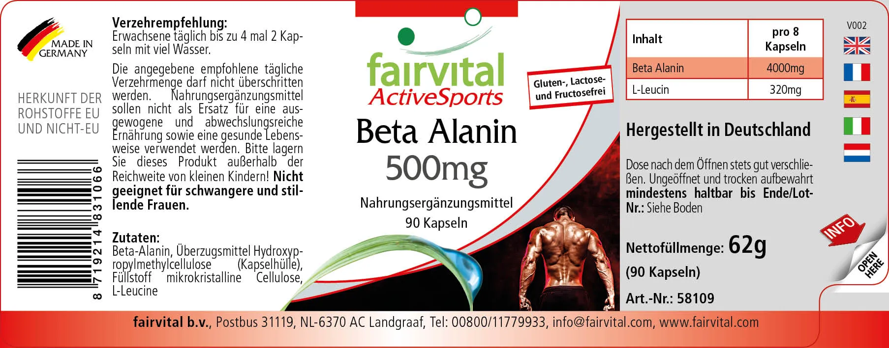 Beta Alanina 500mg Beta Alanina 500mg