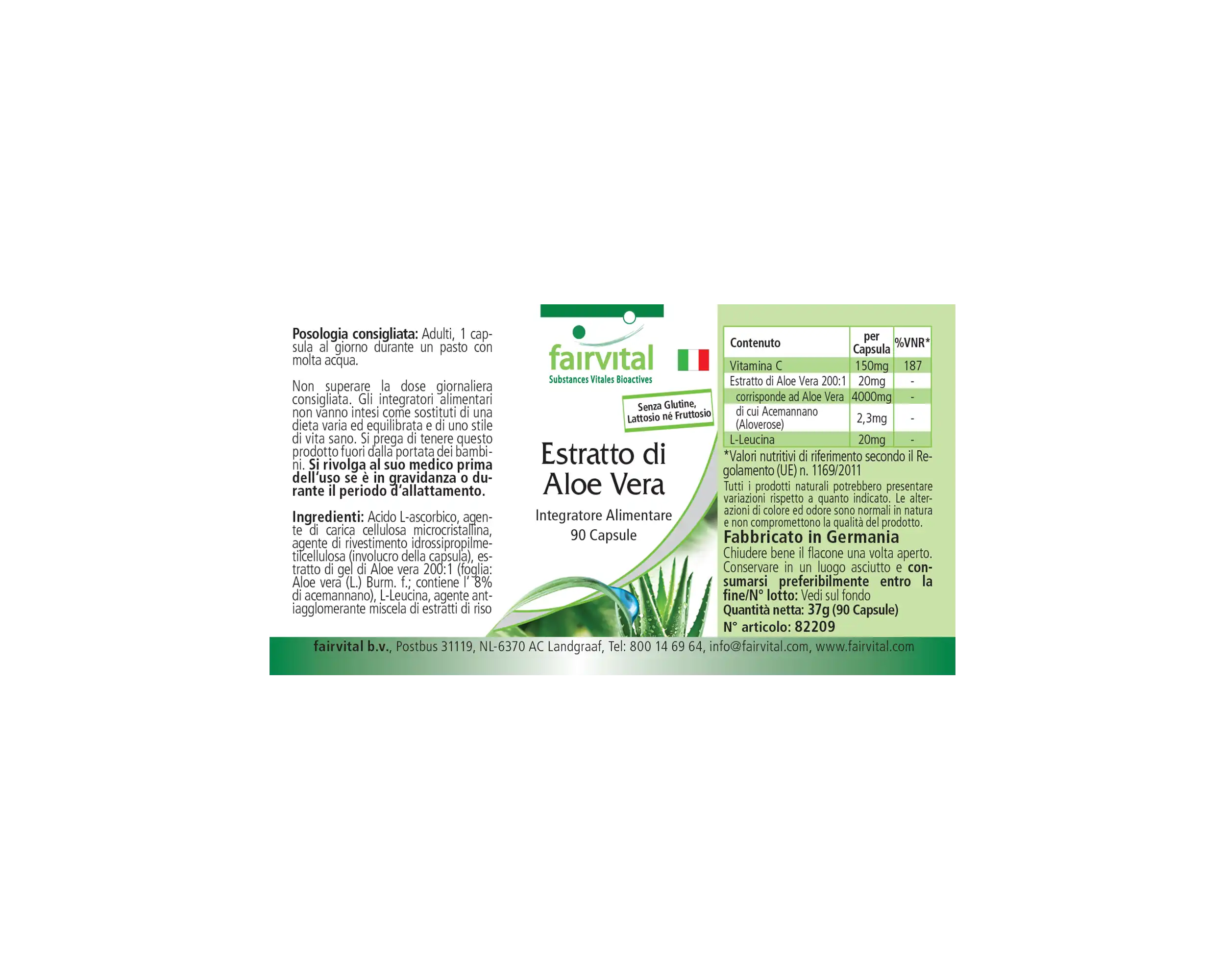 Aloe Vera Extract - 90 capsules