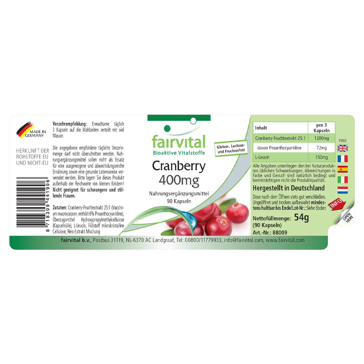 Mirtillo Rosso 400 mg - 90 Capsule Mirtillo Rosso 400 mg - 90 Capsule