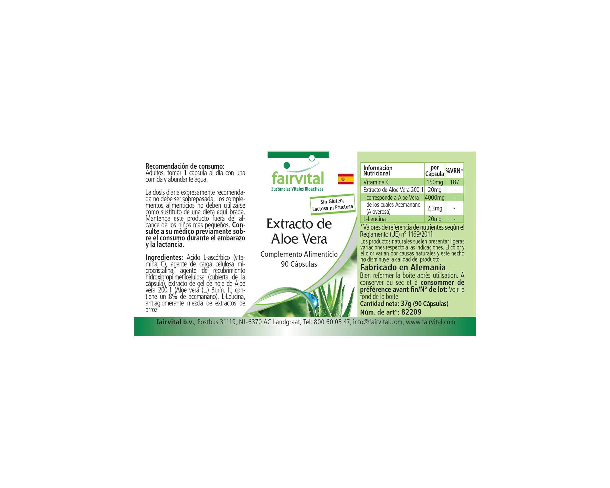 Aloe Vera Extract - 90 capsules