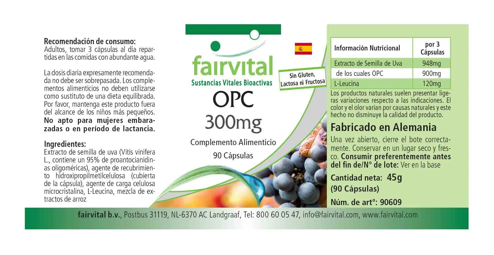 OPC 300mg – 90 Capsules OPC 300mg – 90 Capsules
