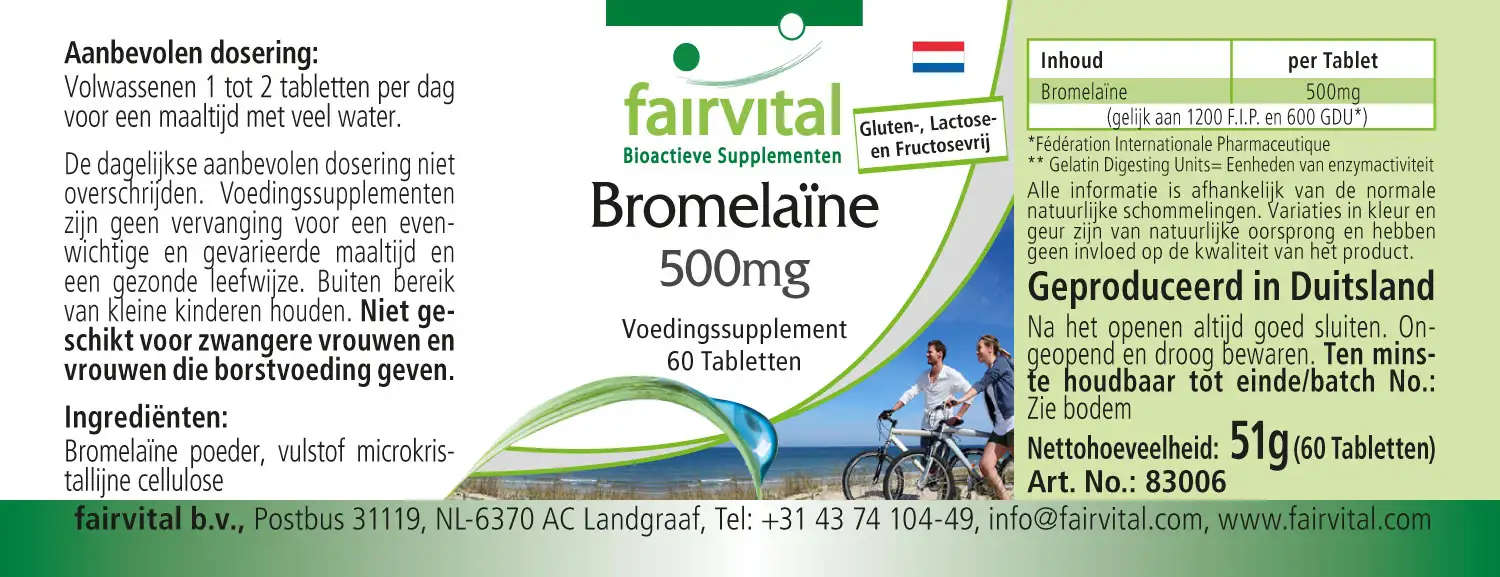 Bromelaïne 500mg - 60 tabletten
