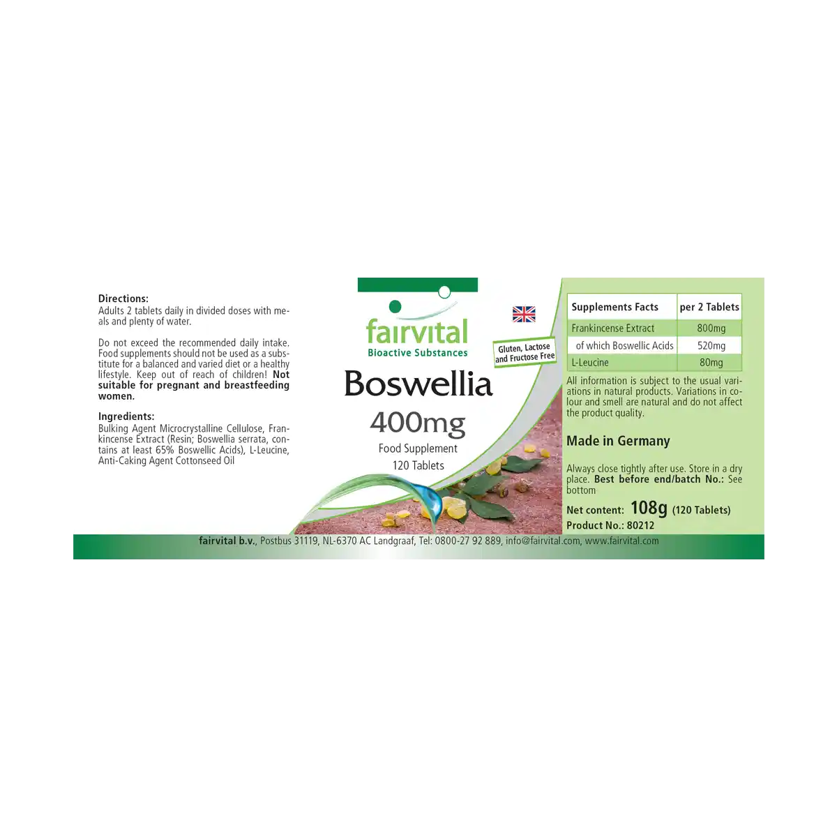 Boswellia Serrata 400mg – 120 comprimidos