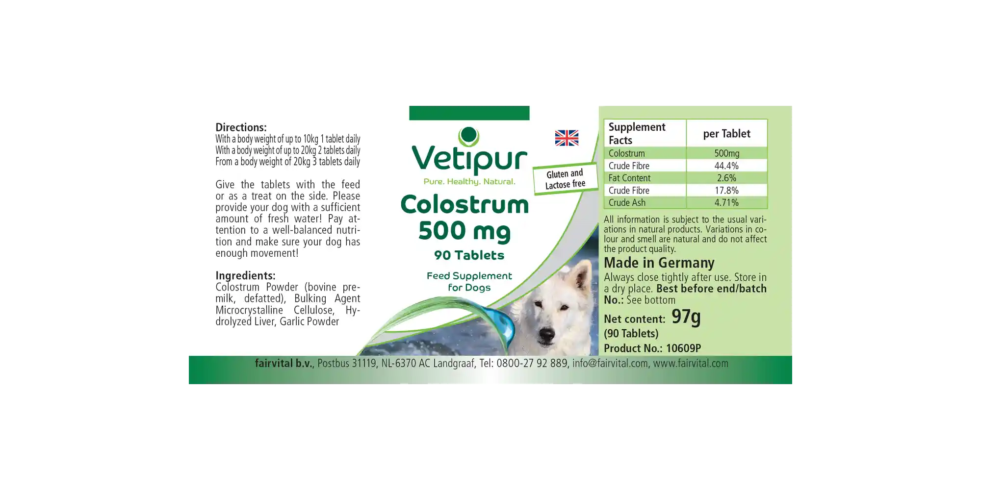 Colostrum 500mg - 90 Tabletten - Hochdosiert | Fairvital Colostrum 500mg - 90 Tabletten - Hochdosiert | Fairvital