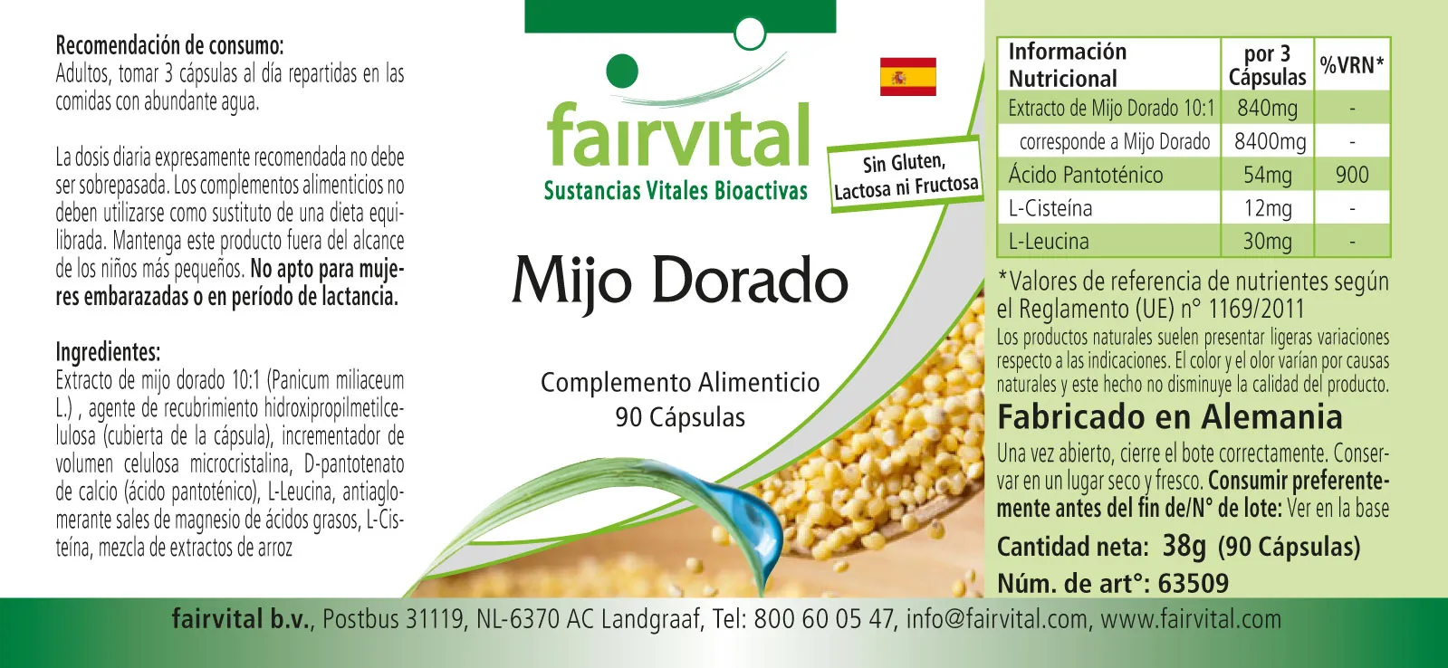 Mijo dorado - 90 Cápsulas Mijo dorado - 90 Cápsulas