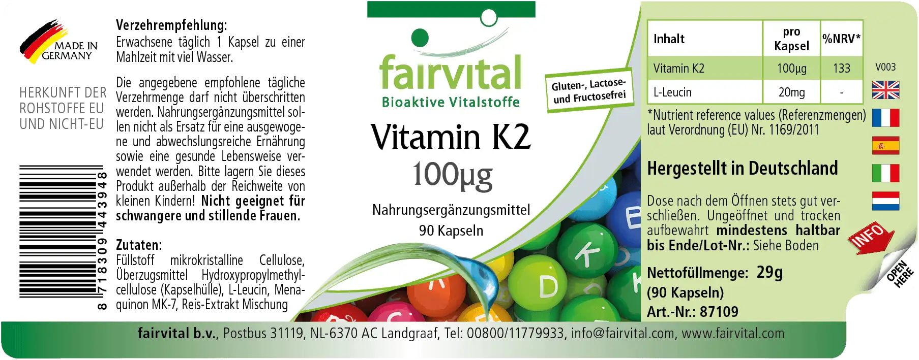 Vitamin K2 100µg - 90 Capsules Vitamin K2 100µg - 90 Capsules