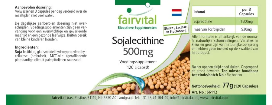 Lecitina de soja 500mg - 120 LiCaps® Lecitina de soja 500mg - 120 LiCaps®