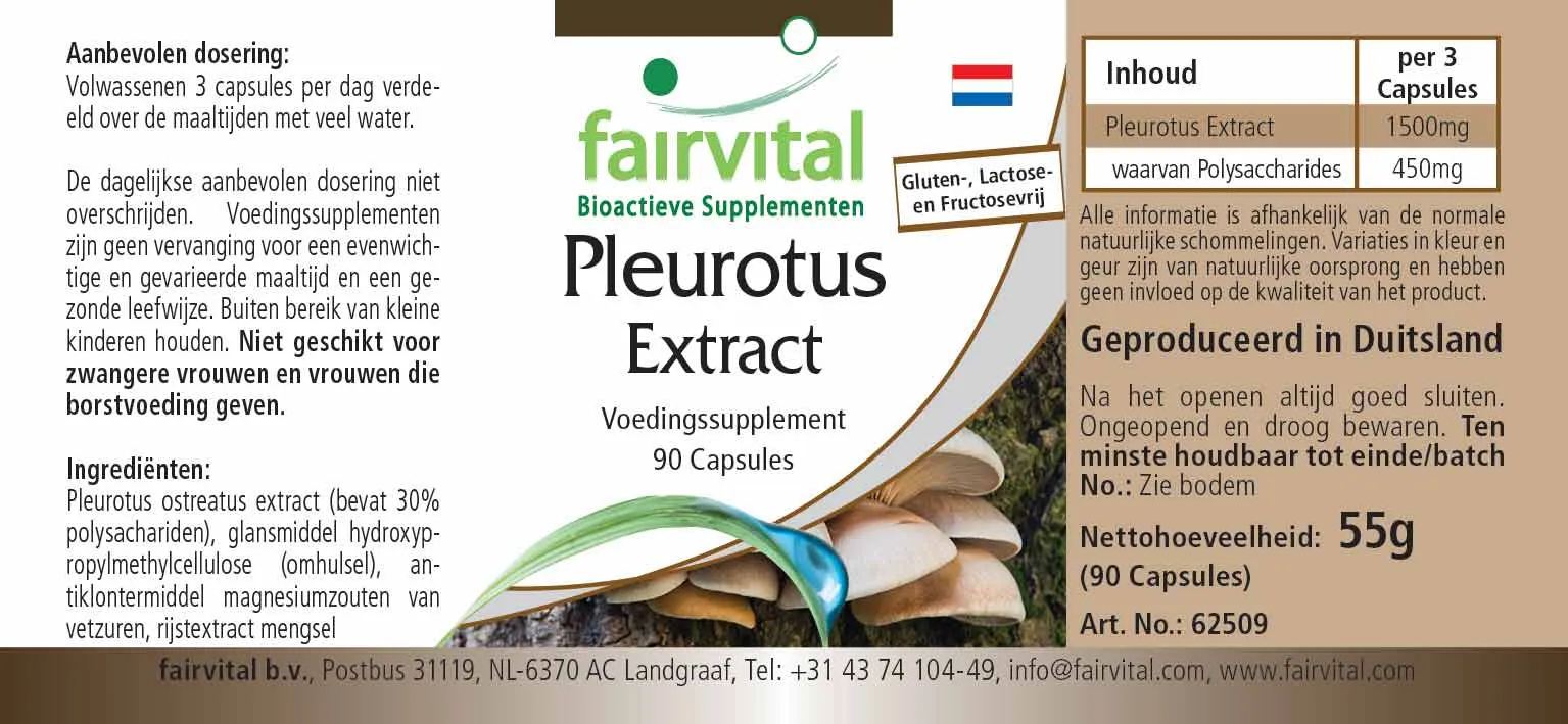 Extracto de Pleurotus - 90 Cápsulas