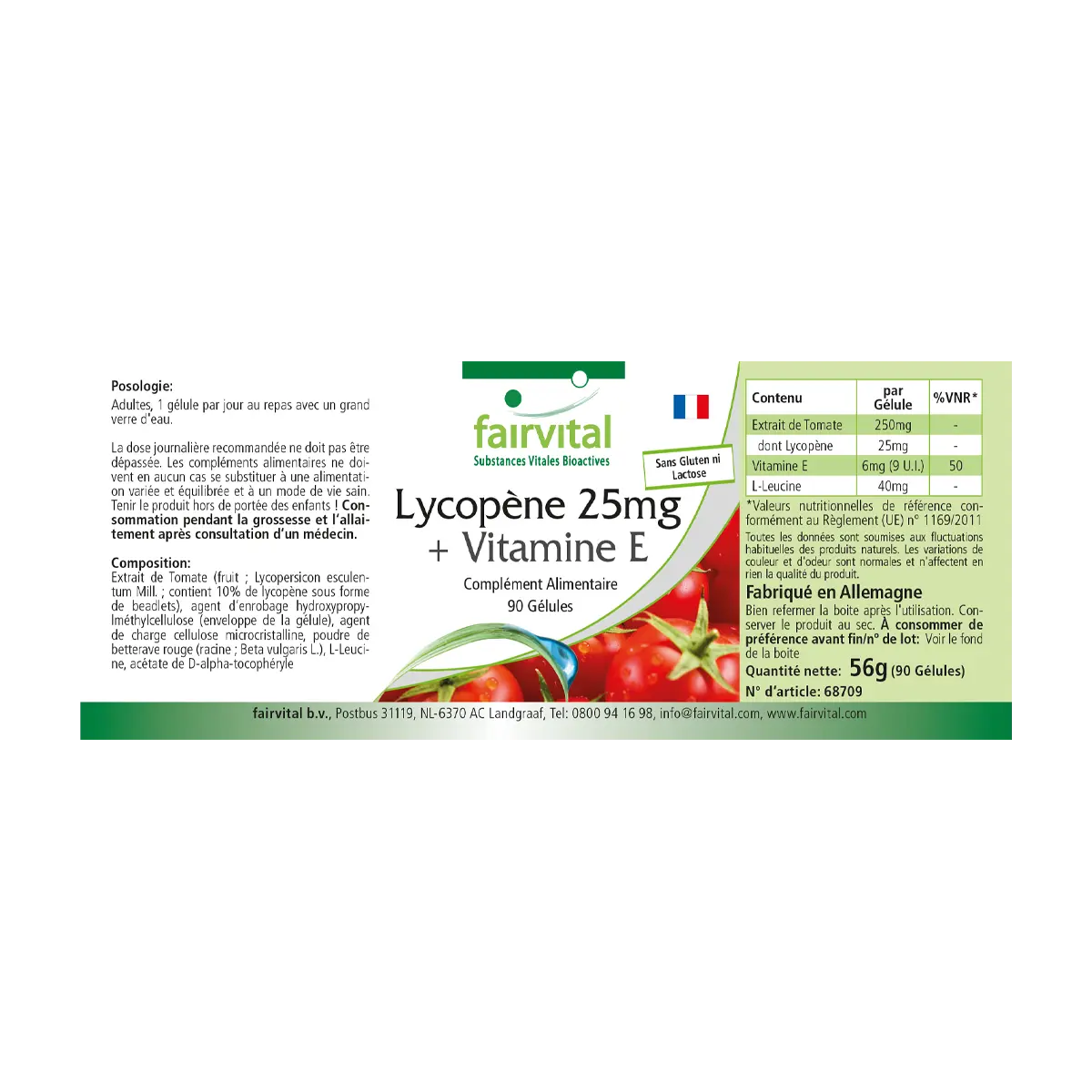 Licopeno 25mg + Vitamina E - 90 cápsulas Licopeno 25mg + Vitamina E - 90 cápsulas