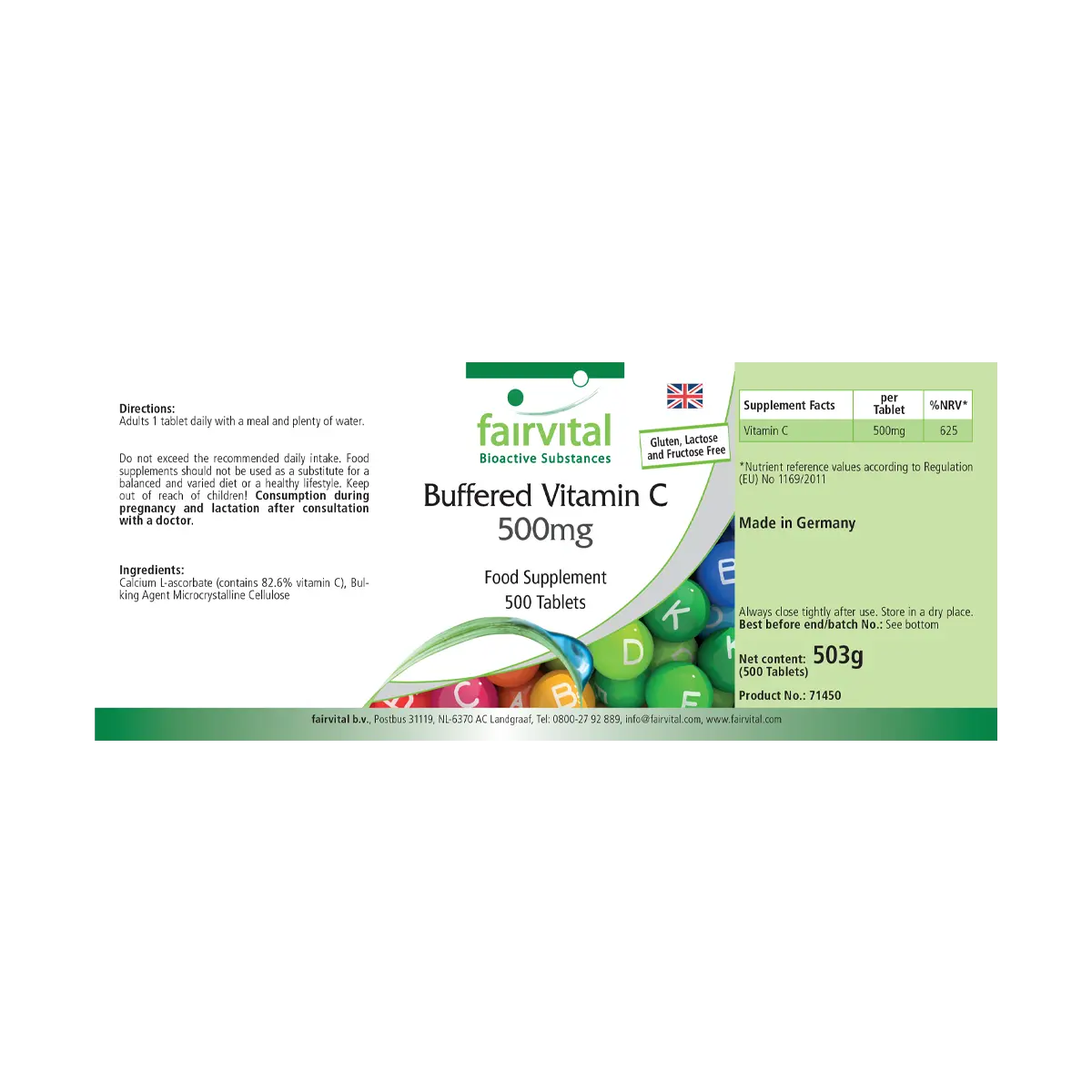 Buffered vitamin C 500mg - 500 tablets Buffered vitamin C 500mg - 500 tablets