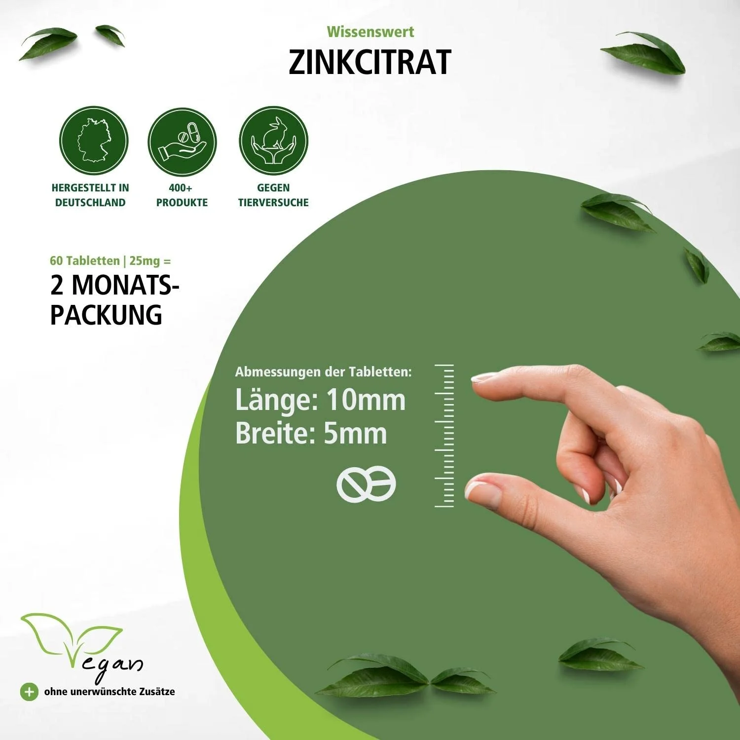 Citrato di zinco con 25 mg di zinco  - 60 compresse