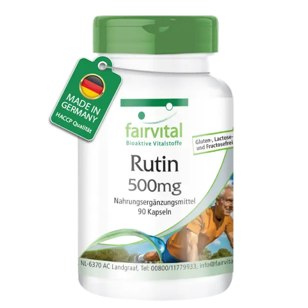 Rutin 500mg - 90 Kapseln - Sophora japonica - Hochdosiert und Vegan | Fairvital