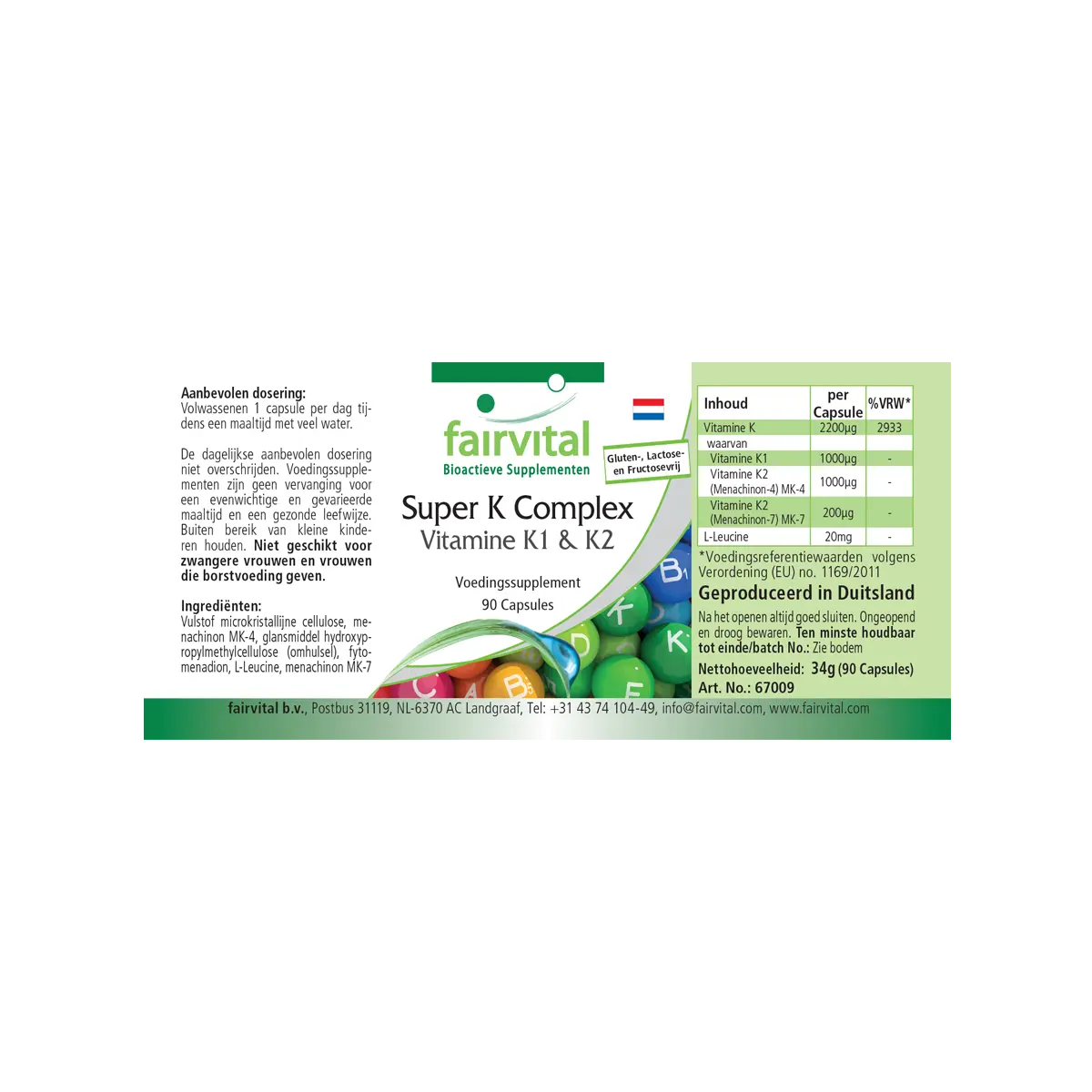 Complejo Super K - Vitamina K1 y K2 - 90 Cápsulas Complejo Super K - Vitamina K1 y K2 - 90 Cápsulas