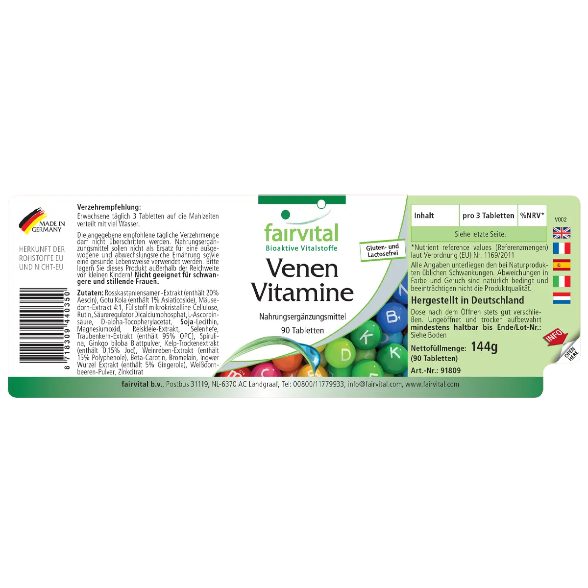Vein Vitamins - 90 Tablets Vein Vitamins - 90 Tablets