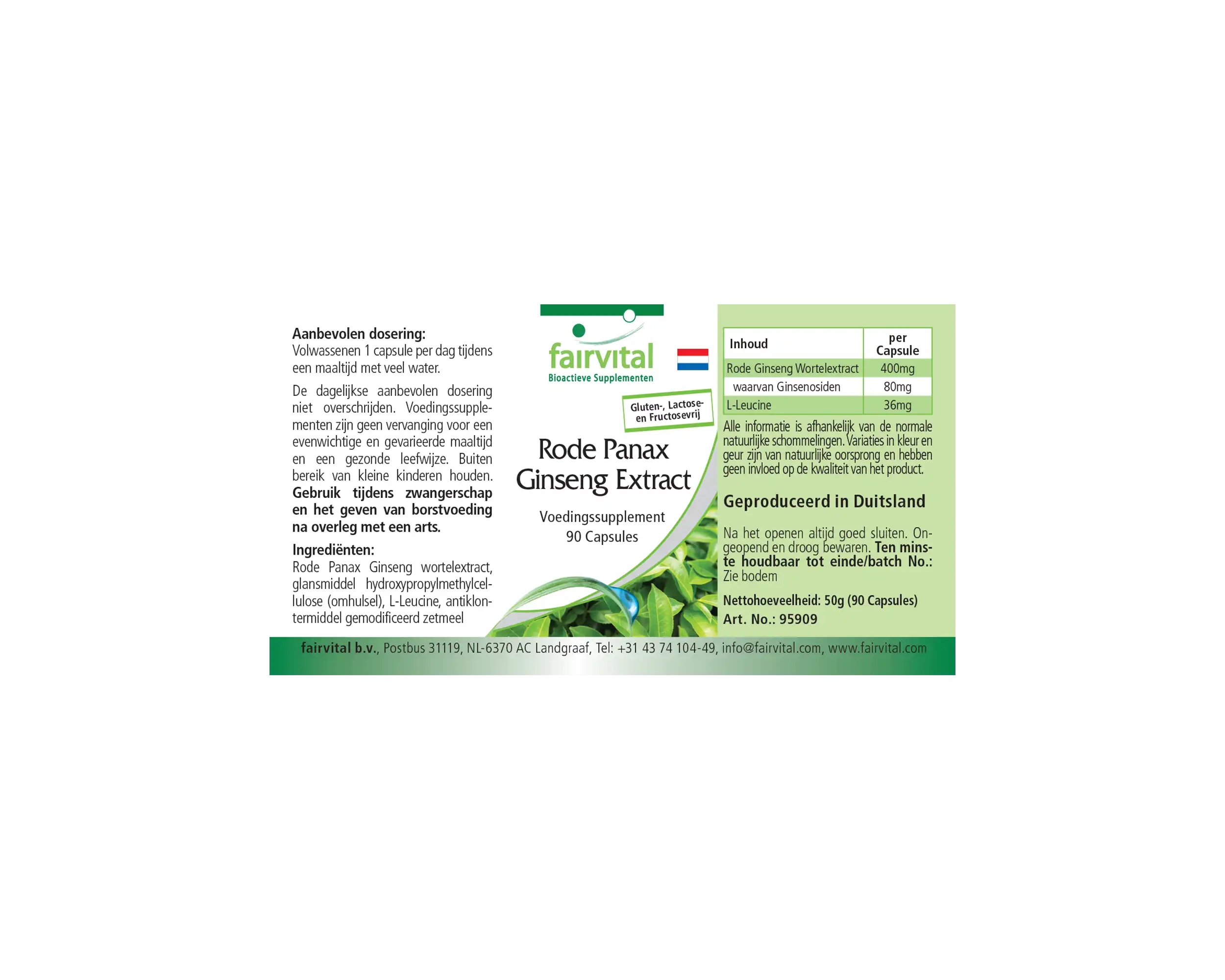Extrait de Panax Ginseng Rouge 400mg - 90 gélules