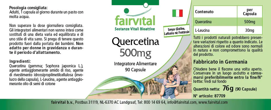 Quercetine 500mg - 90 capsules