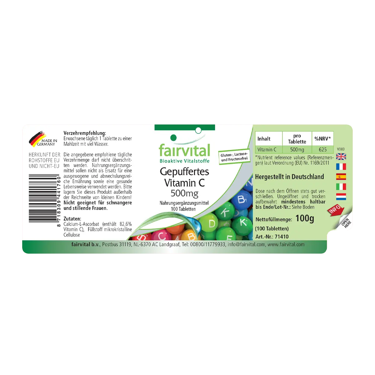 Buffered vitamin C 500mg - 100 tablets Buffered vitamin C 500mg - 100 tablets