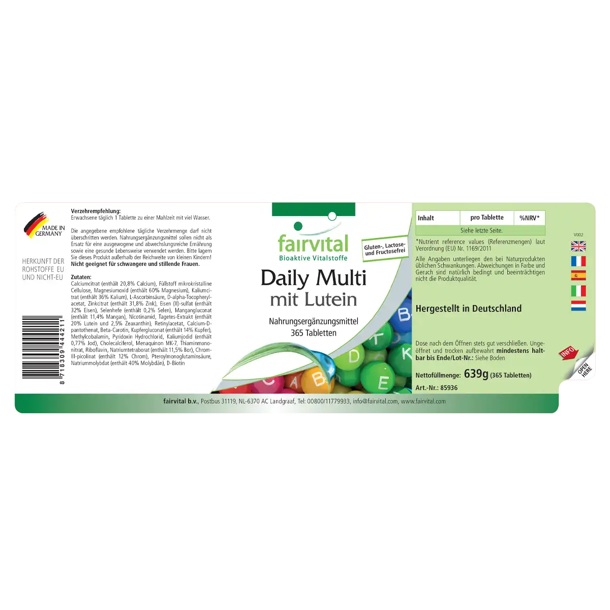Daily Multi con Luteina - 365 Compresse Daily Multi con Luteina - 365 Compresse