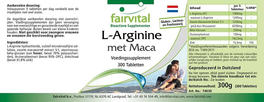 L-Arginine with Maca - 300 Tablets L-Arginine with Maca - 300 Tablets