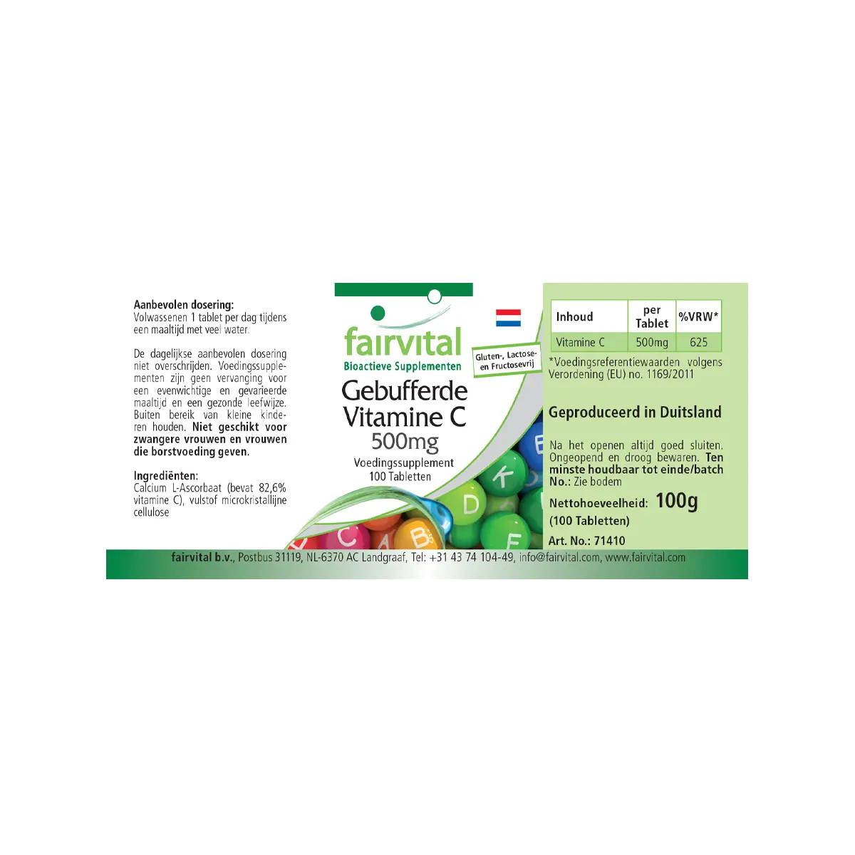 Buffered vitamin C 500mg - 100 tablets Buffered vitamin C 500mg - 100 tablets