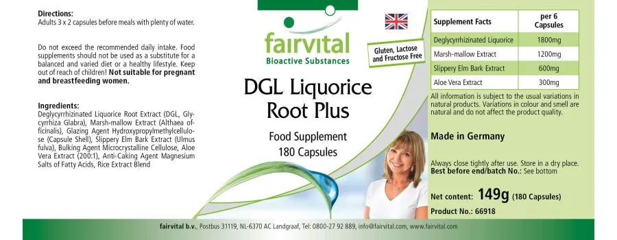 DGL Liquorice Root Plus - 180 Capsules DGL Liquorice Root Plus - 180 Capsules