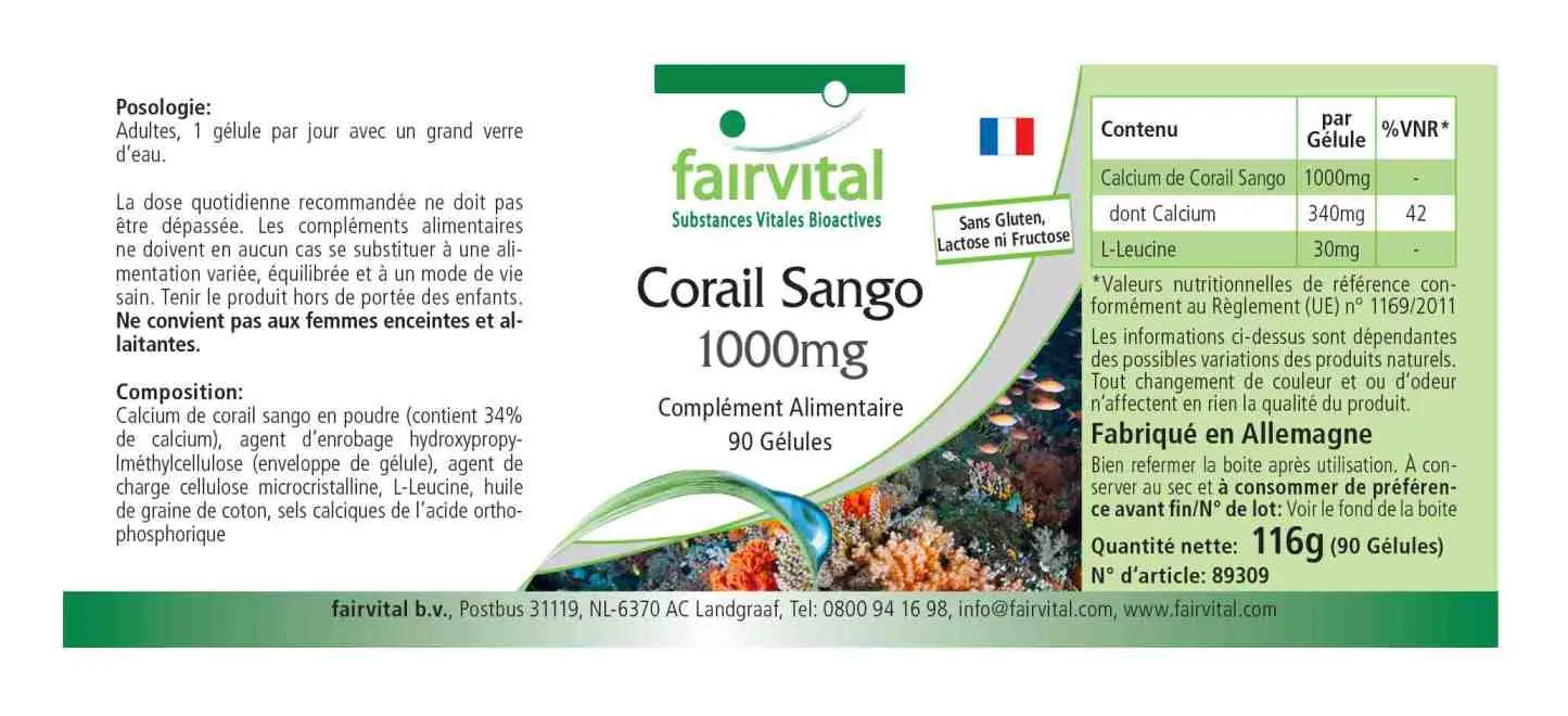 Coral Sango 1000mg - 90 Cápsulas