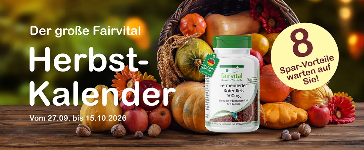 Der große Fairvital Herbstkalender – acht Sparvorteile vom 27.09. bis 15.10.2026