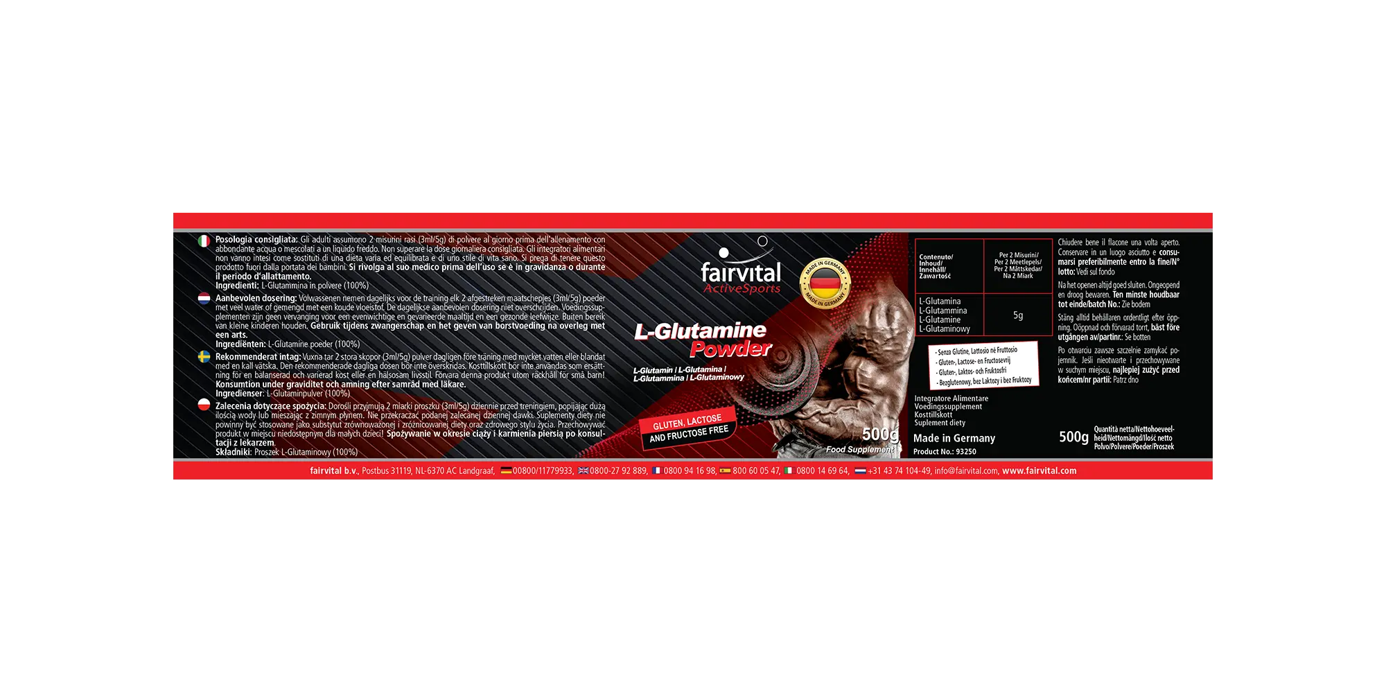 L-Glutamine - 500g Powder L-Glutamine - 500g Powder