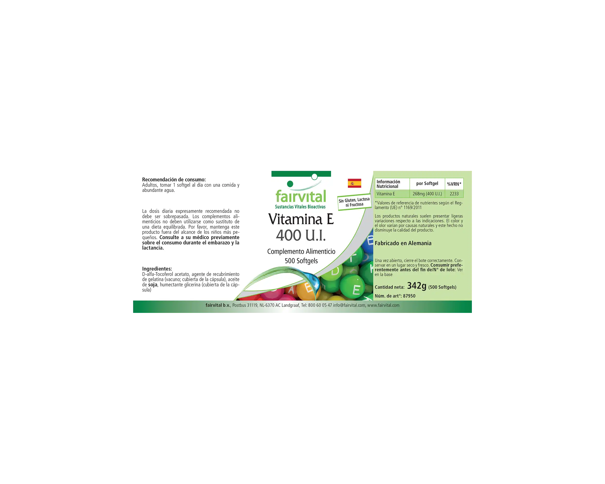 Vitamina E 400 U.I. confezione grande – 500 Softgel Vitamina E 400 U.I. confezione grande – 500 Softgel