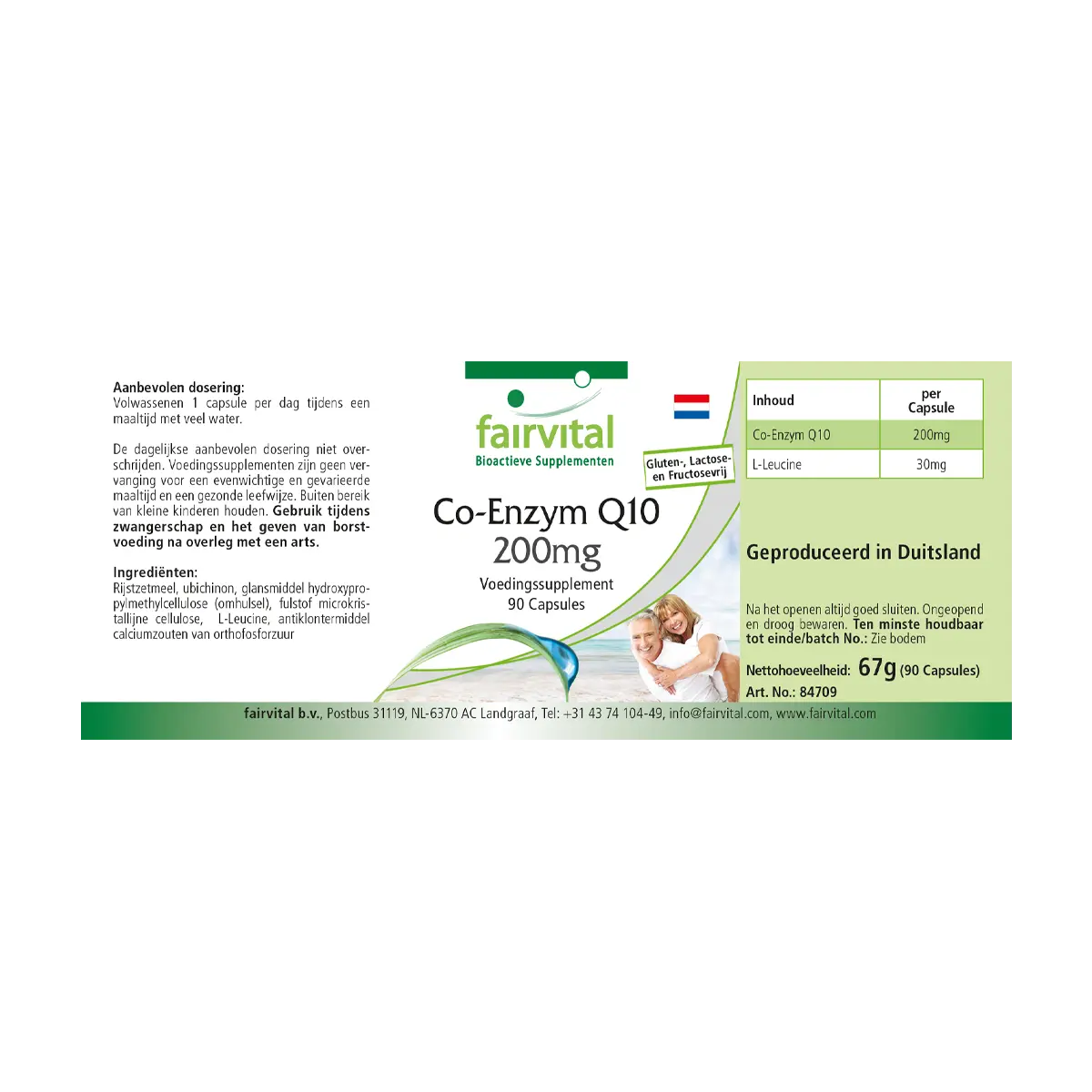 Co-Enzym Q10 200mg - 90 Kapseln - CoQ10 Ubiquinon Kapseln - Hochdosiert und Vegan | Fairvital Co-Enzym Q10 200mg - 90 Kapseln - CoQ10 Ubiquinon Kapseln - Hochdosiert und Vegan | Fairvital