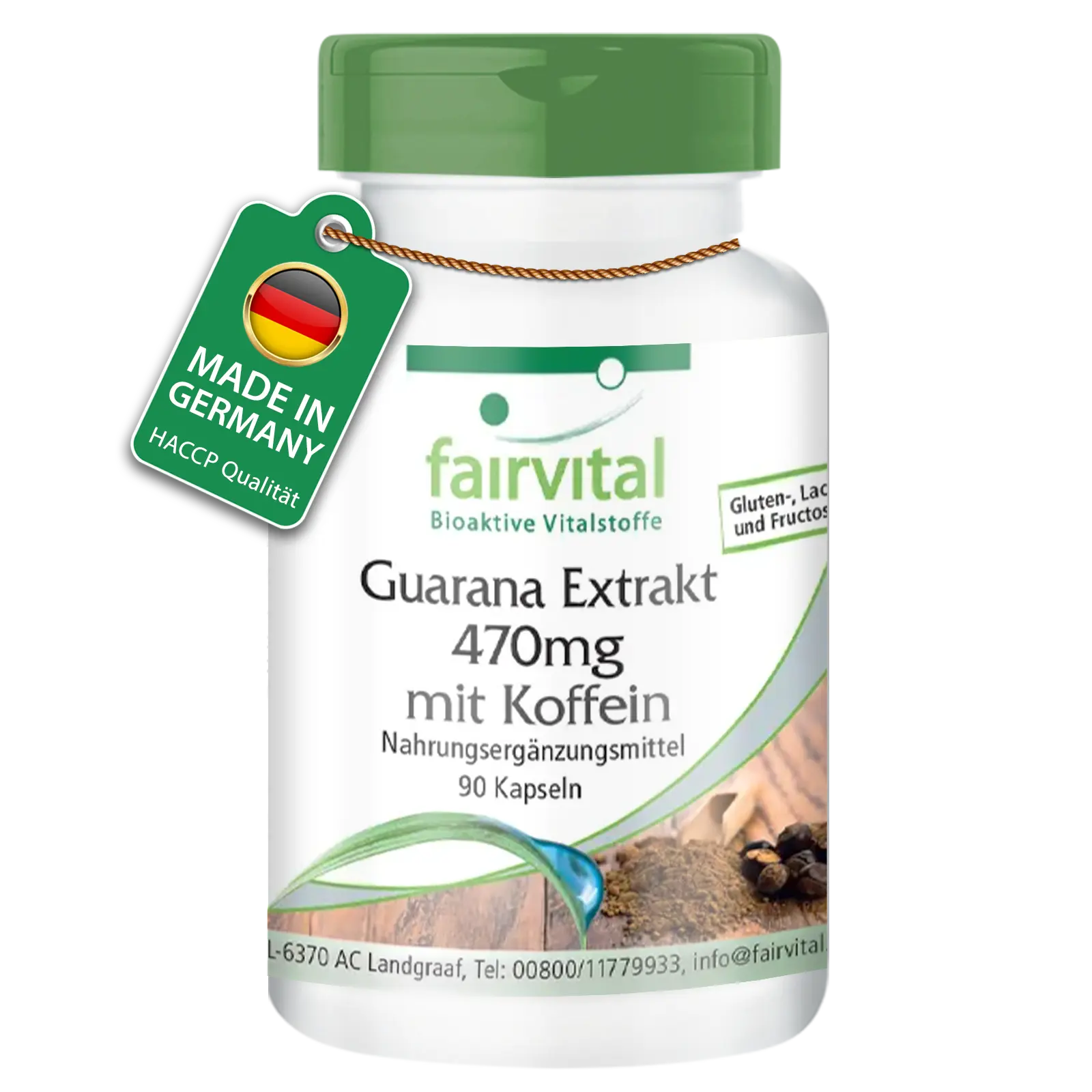 Estratto di guaranà 470mg con caffeina Estratto di guaranà 470mg con caffeina