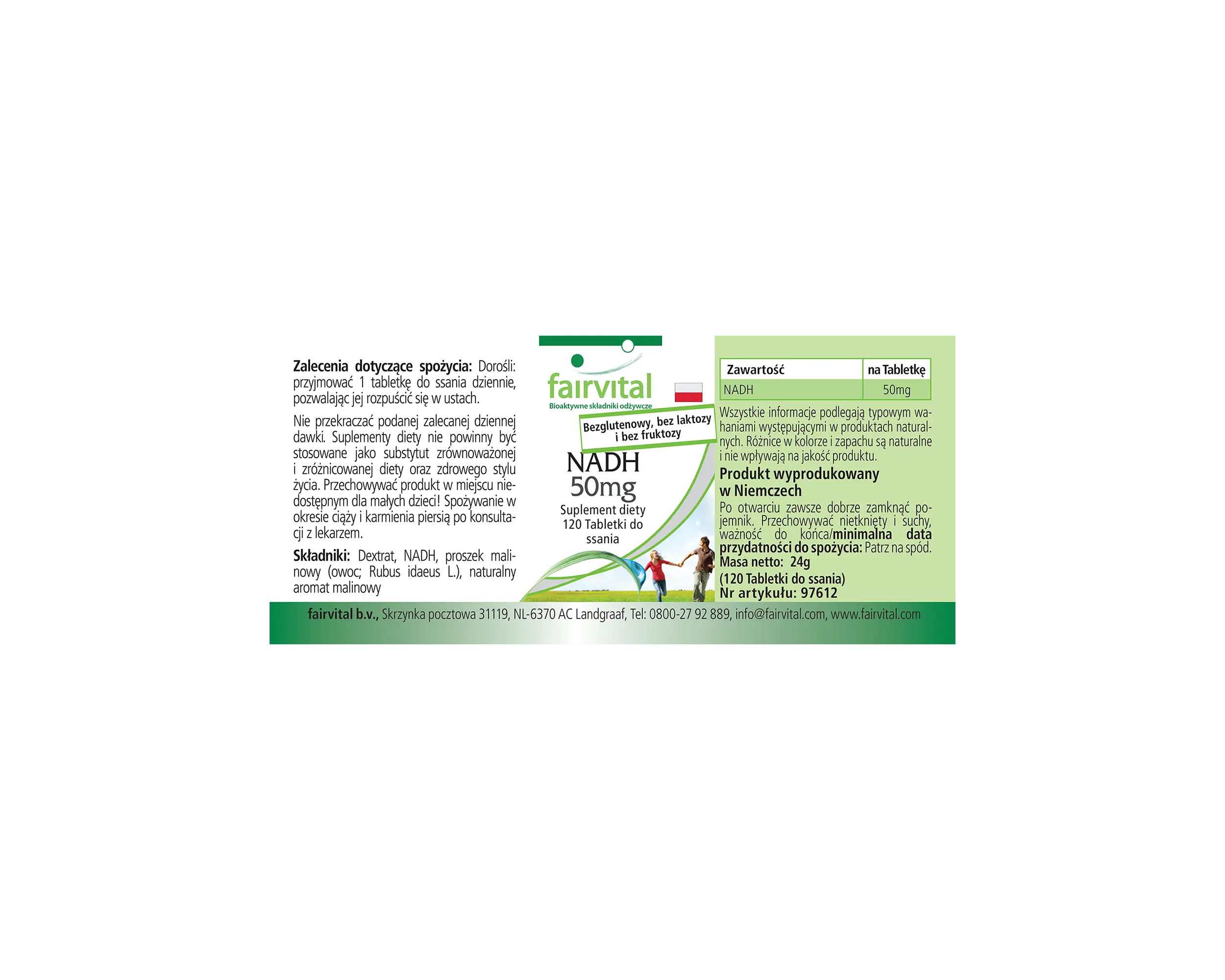 NADH 50mg - 120 comprimidos para chupar - Vegano | Fairvital
