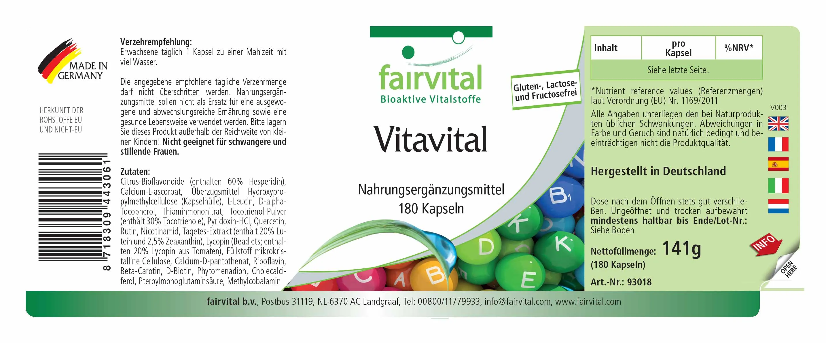 Vitavital - 180 gélules