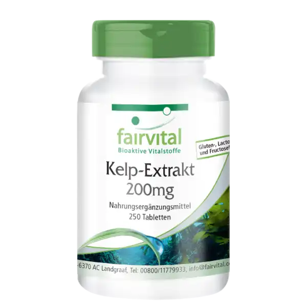 Extracto de alga Kelp 200mg – 250 comprimidos