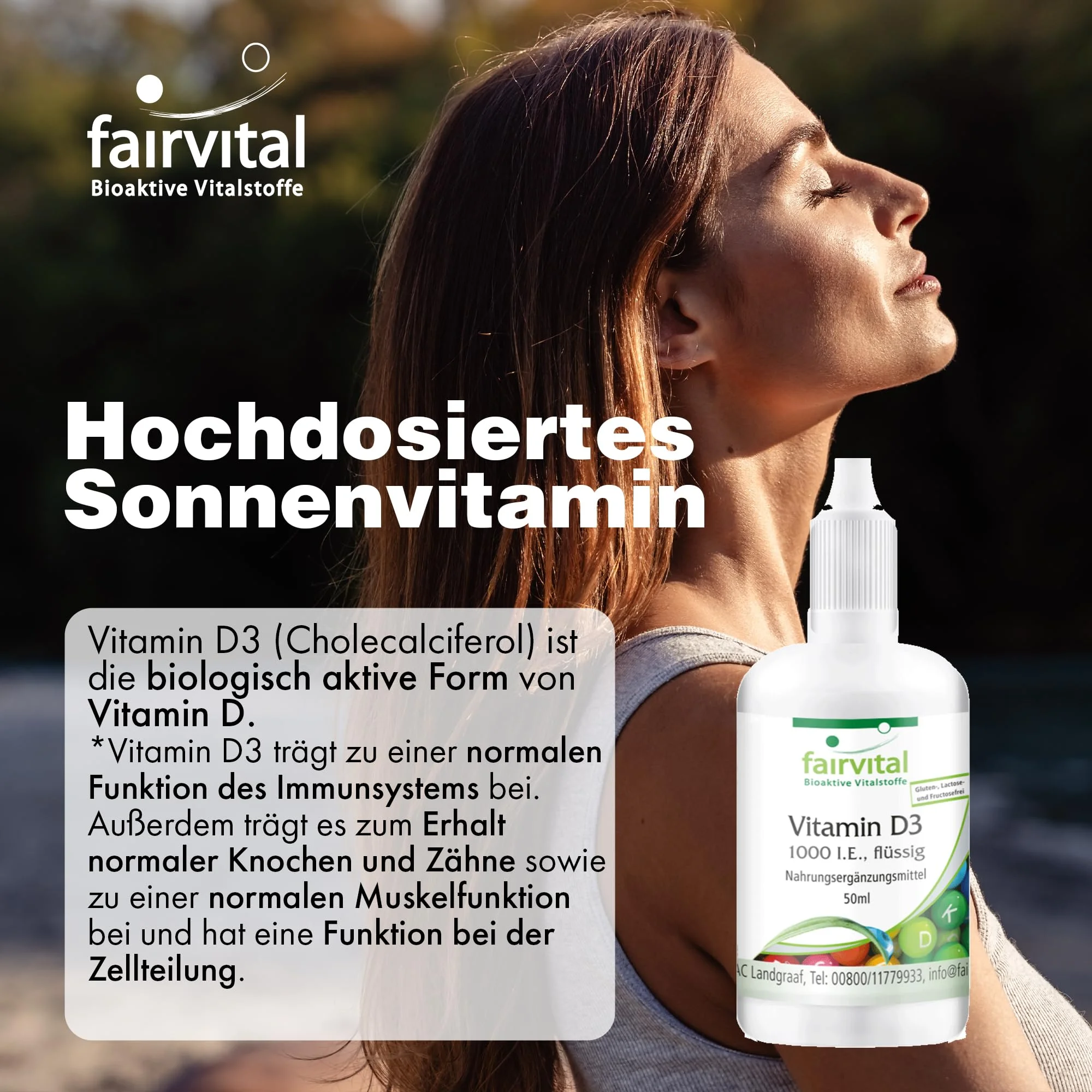 Vitamina D3 Liquida 50ml - 1000 U.I.  per goccia