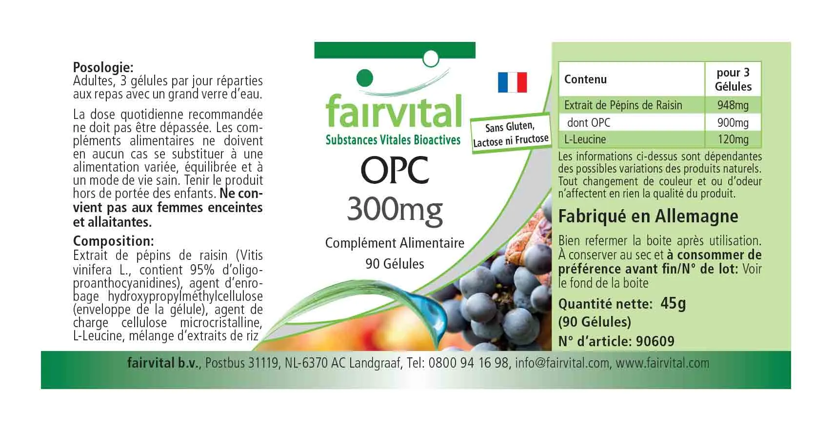 OPC 300mg – 90 Capsules OPC 300mg – 90 Capsules
