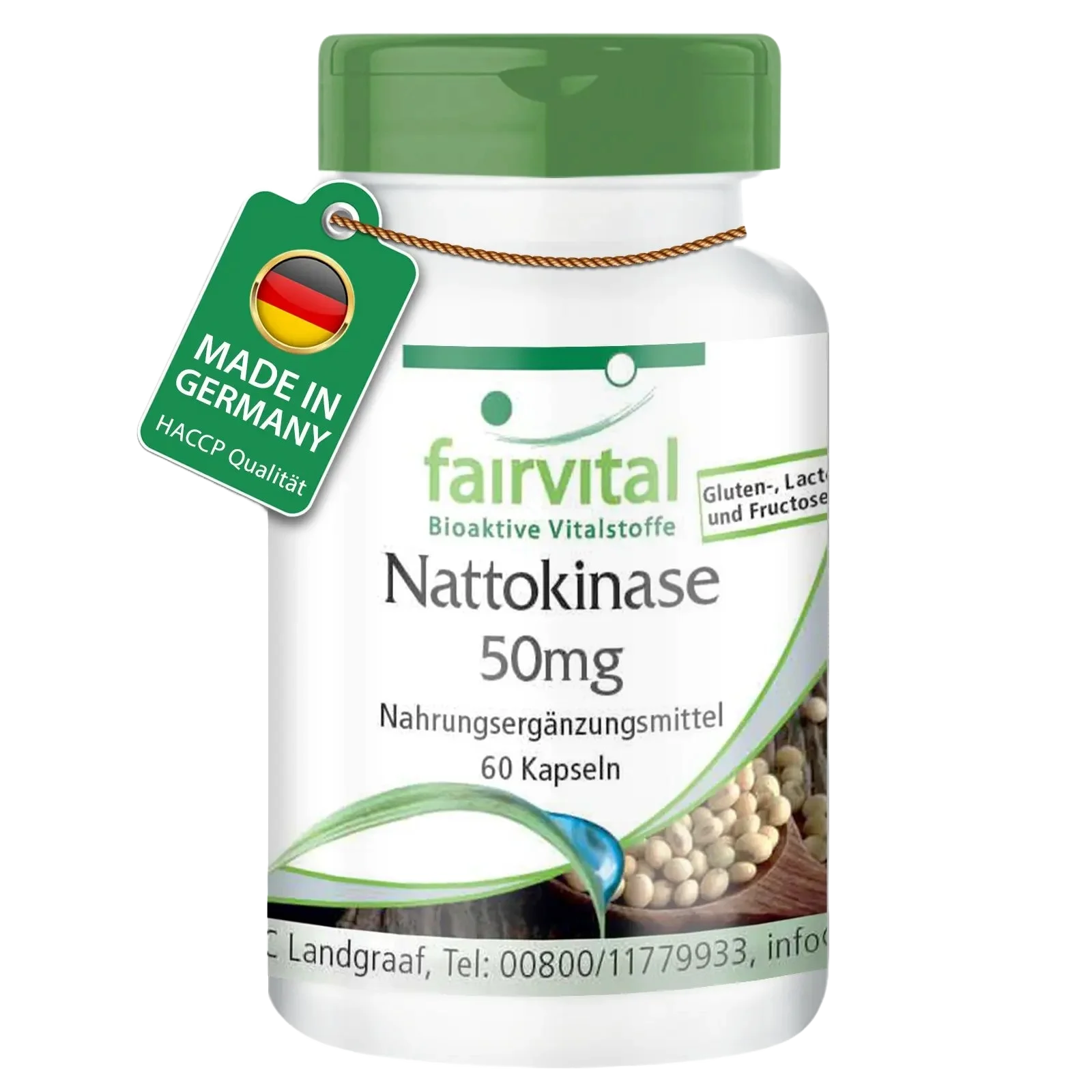 Nattokinase 50mg - 60 Kapseln - 2000 FU pro Tagesdosis - Hochdosiert und Vegan | Fairvital Nattokinase 50mg - 60 Kapseln - 2000 FU pro Tagesdosis - Hochdosiert und Vegan | Fairvital