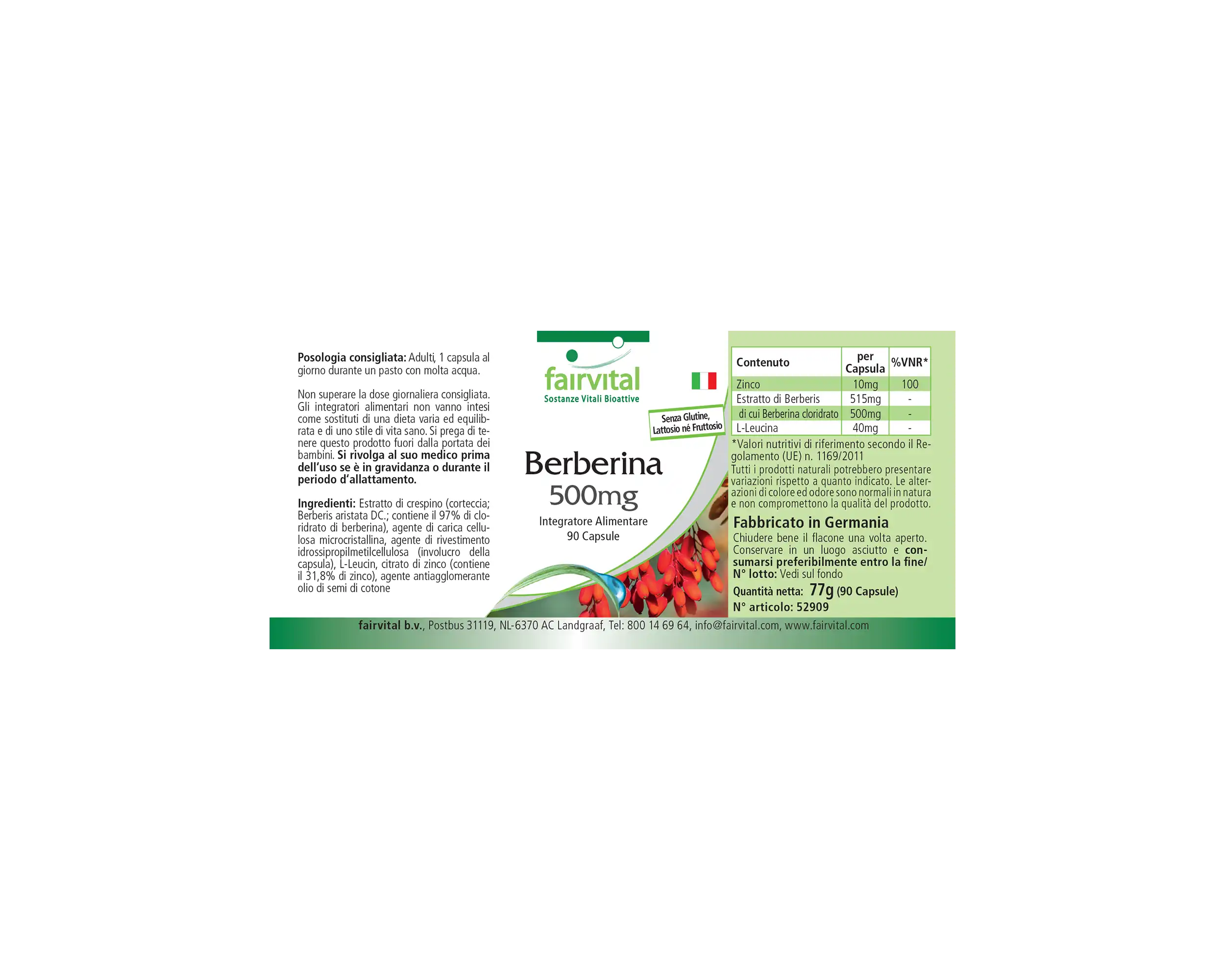 Berberine 500mg