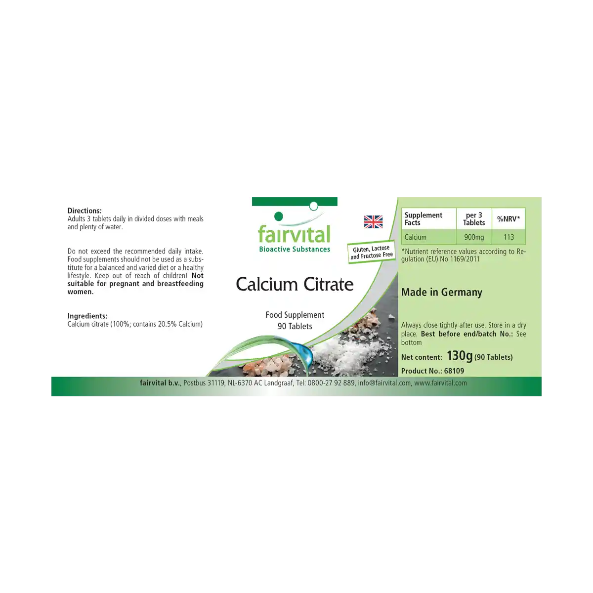 Citrate de Calcium avec 300mg de Calcium - 90 comprimés Citrate de Calcium avec 300mg de Calcium - 90 comprimés